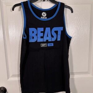 Hybrid Tees Shirt Small Black Sleeveless Tank Top Beast Mode Graphic Ringer
